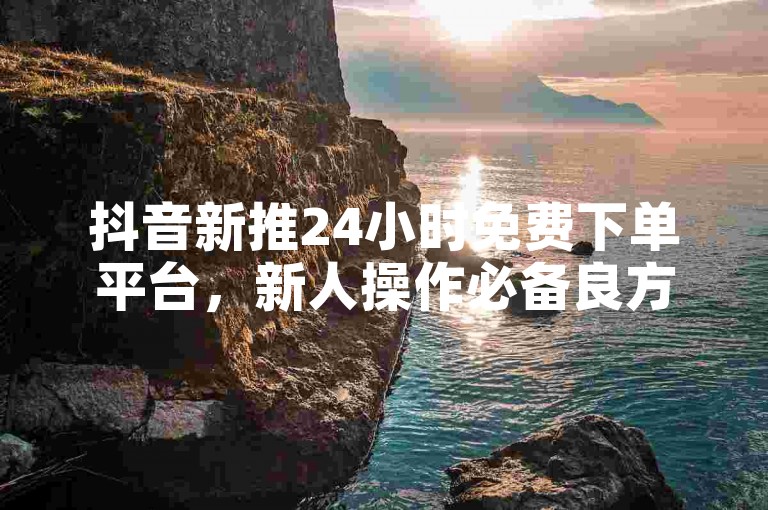 抖音新推24小时免费下单平台，新人操作必备良方！