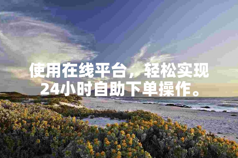 使用在线平台，轻松实现24小时自助下单操作。