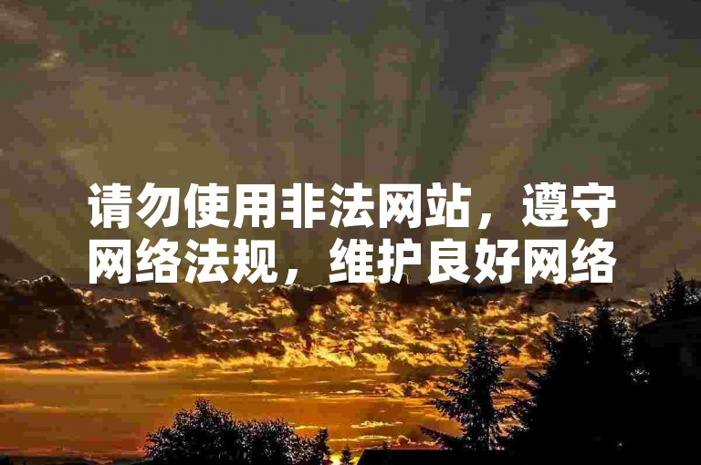 请勿使用非法网站，遵守网络法规，维护良好网络环境。