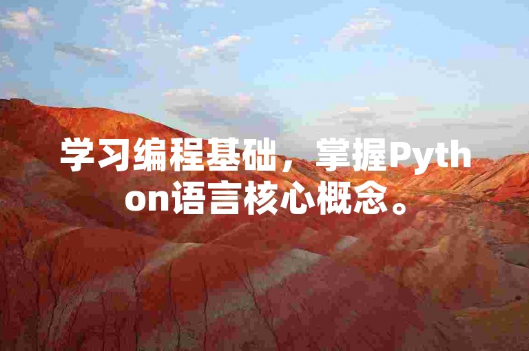 学习编程基础，掌握Python语言核心概念。