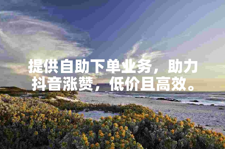 提供自助下单业务，助力抖音涨赞，低价且高效。
