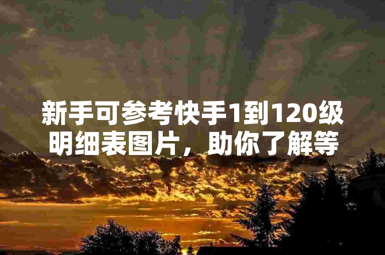 新手可参考快手1到120级明细表图片，助你了解等级对应情况。