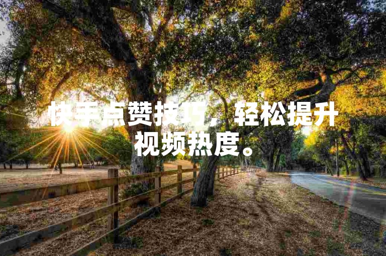 快手点赞技巧，轻松提升视频热度。