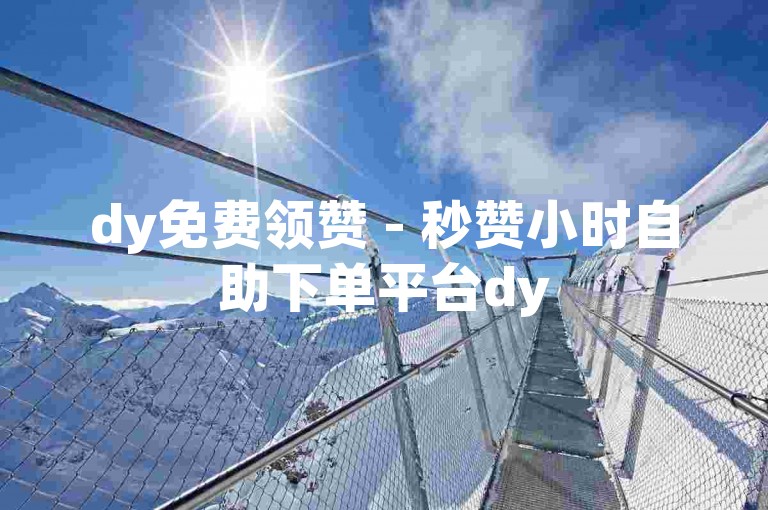 dy免费领赞 - 秒赞小时自助下单平台dy