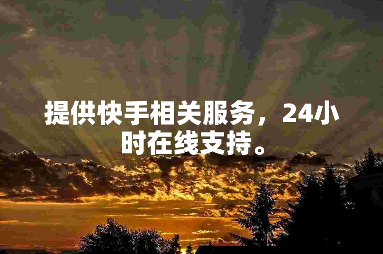 提供快手相关服务，24小时在线支持。