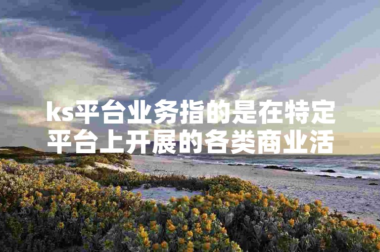 ks平台业务指的是在特定平台上开展的各类商业活动，如抖音充赞等。
