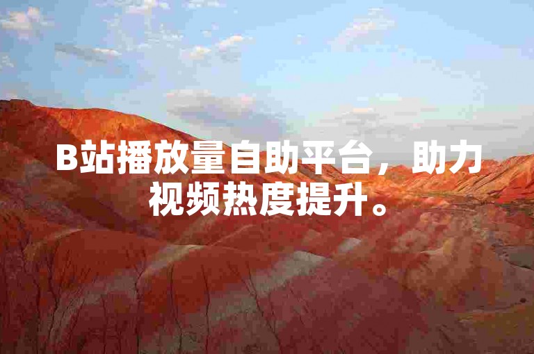 B站播放量自助平台，助力视频热度提升。
