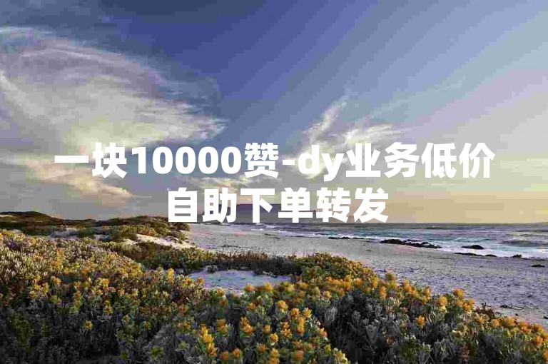 一块10000赞-dy业务低价自助下单转发