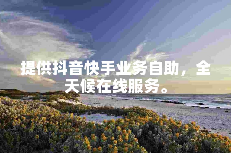 提供抖音快手业务自助，全天候在线服务。