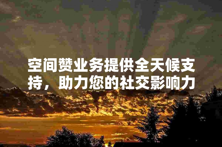 空间赞业务提供全天候支持，助力您的社交影响力提升。