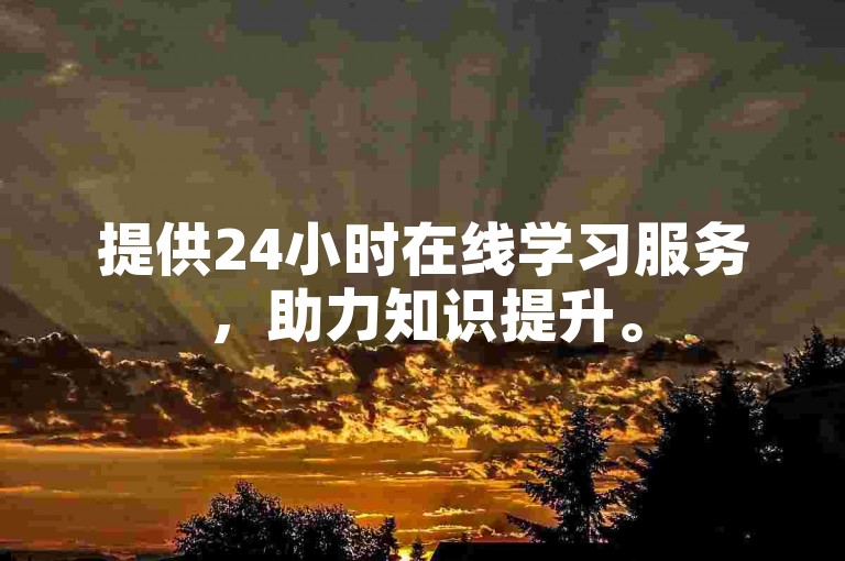 提供24小时在线学习服务，助力知识提升。
