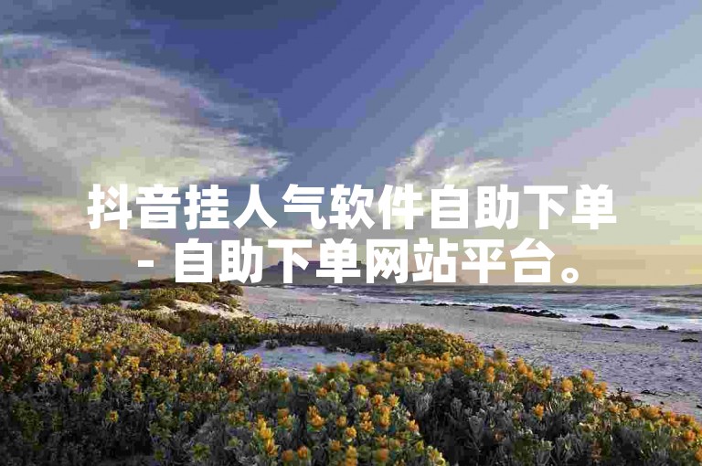 抖音挂人气软件自助下单 - 自助下单网站平台。