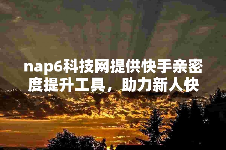 nap6科技网提供快手亲密度提升工具，助力新人快速增进互动。