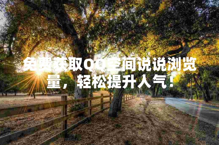 免费获取QQ空间说说浏览量，轻松提升人气！