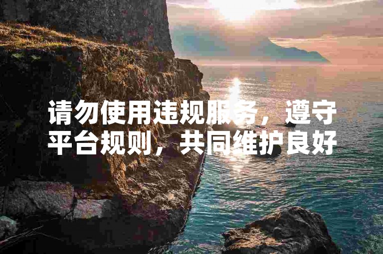 请勿使用违规服务，遵守平台规则，共同维护良好的网络环境。