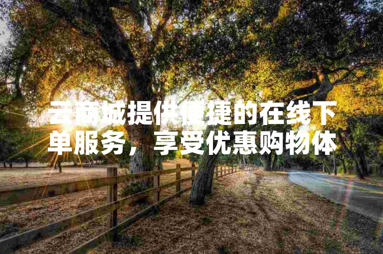 云商城提供便捷的在线下单服务，享受优惠购物体验。