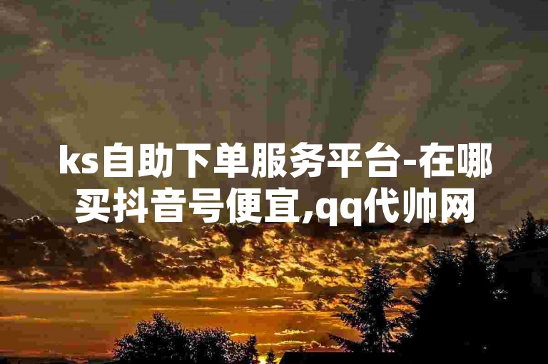 ks自助下单服务平台-在哪买抖音号便宜,qq代帅网