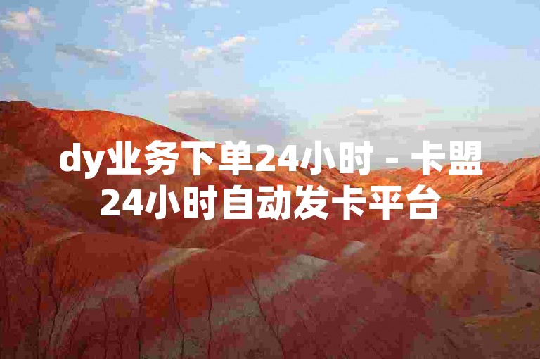 dy业务下单24小时 - 卡盟24小时自动发卡平台