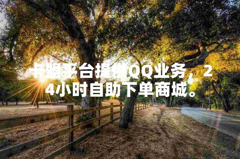 卡盟平台提供QQ业务，24小时自助下单商城。