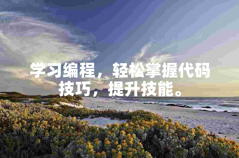 学习编程，轻松掌握代码技巧，提升技能。