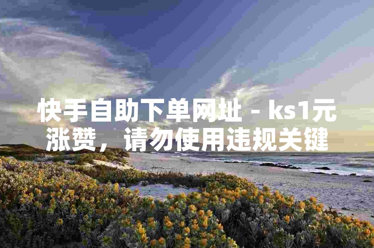 快手自助下单网址 - ks1元涨赞，请勿使用违规关键词。