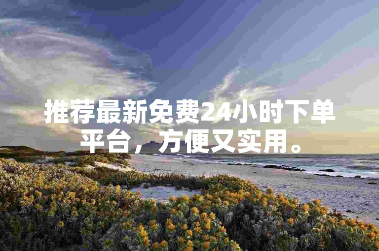 推荐最新免费24小时下单平台，方便又实用。