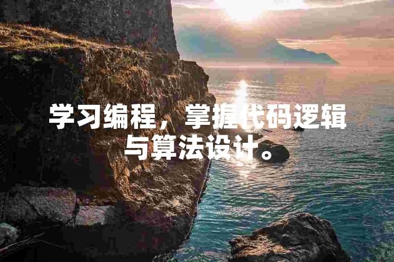 学习编程，掌握代码逻辑与算法设计。