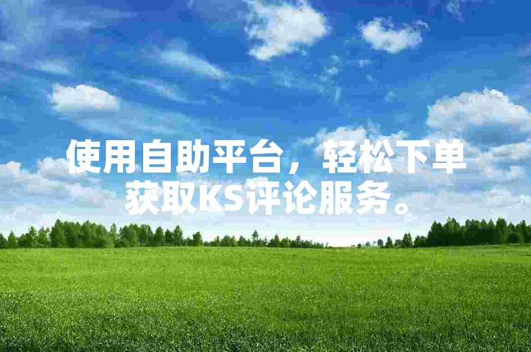 使用自助平台，轻松下单获取KS评论服务。