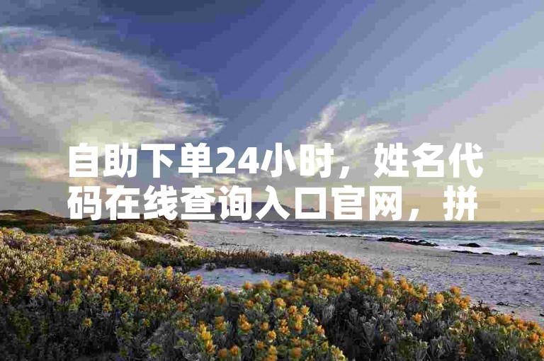 自助下单24小时，姓名代码在线查询入口官网，拼多多免费领5件需多人助力。