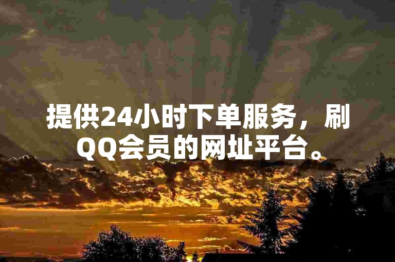 提供24小时下单服务，刷QQ会员的网址平台。