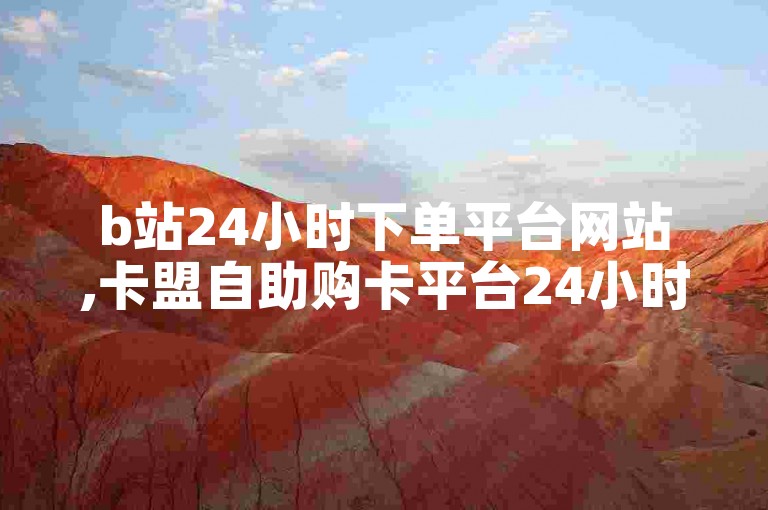 b站24小时下单平台网站,卡盟自助购卡平台24小时