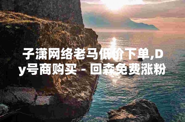 子潇网络老马低价下单,Dy号商购买 - 回森免费涨粉丝平台 - 卡盟最低自助下单官网