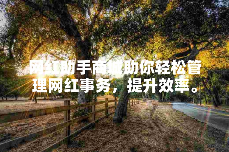 网红助手商城助你轻松管理网红事务，提升效率。
