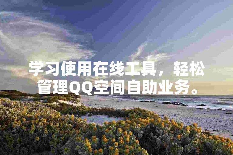 学习使用在线工具，轻松管理QQ空间自助业务。
