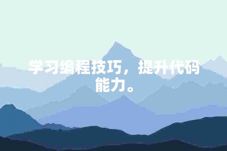学习编程技巧，提升代码能力。