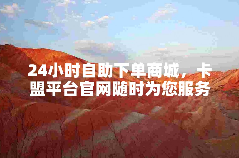 24小时自助下单商城，卡盟平台官网随时为您服务。