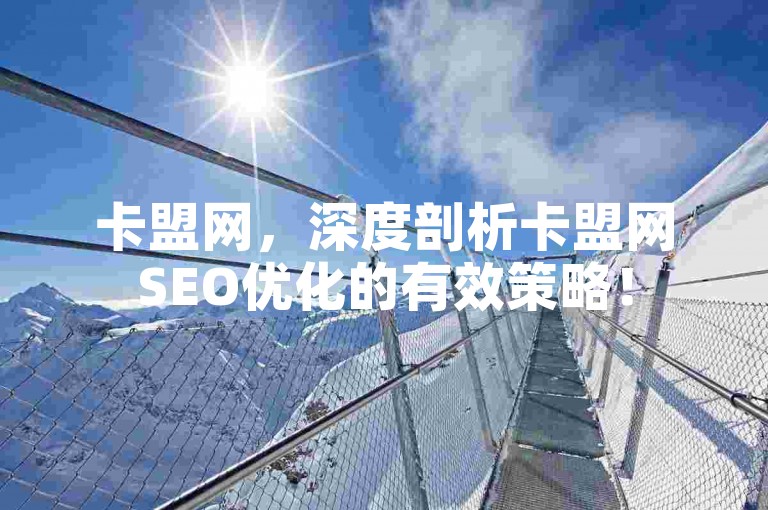 卡盟网，深度剖析卡盟网SEO优化的有效策略！