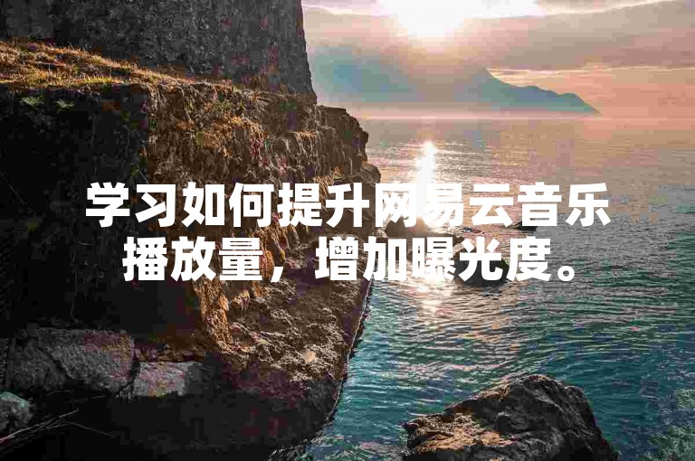 学习如何提升网易云音乐播放量，增加曝光度。