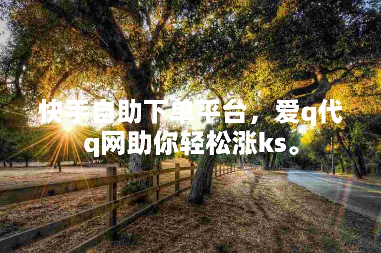 快手自助下单平台，爱q代q网助你轻松涨ks。