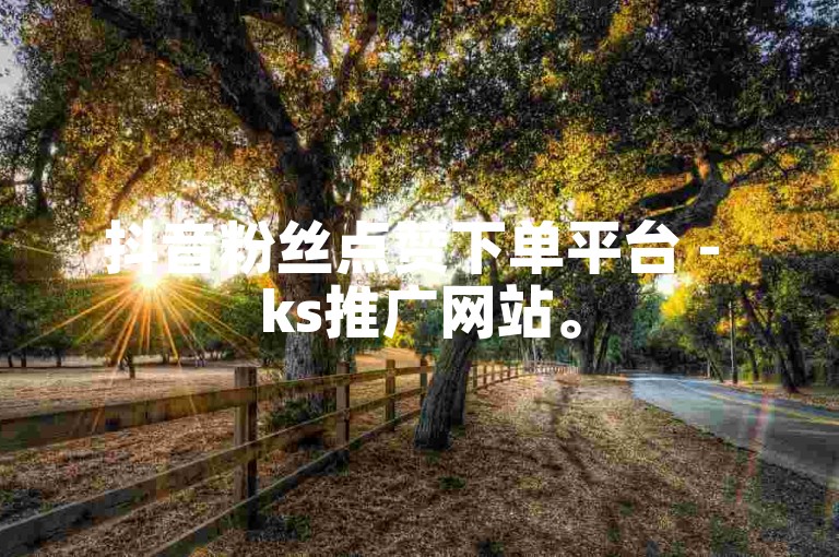 抖音粉丝点赞下单平台 - ks推广网站。