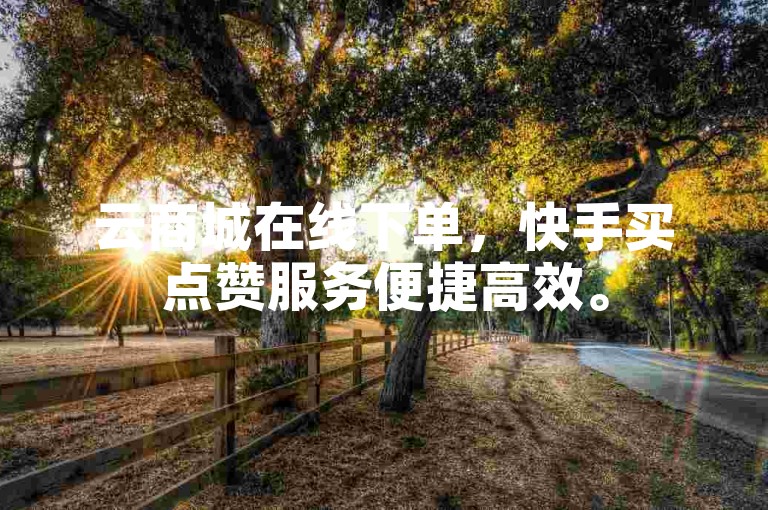云商城在线下单，快手买点赞服务便捷高效。