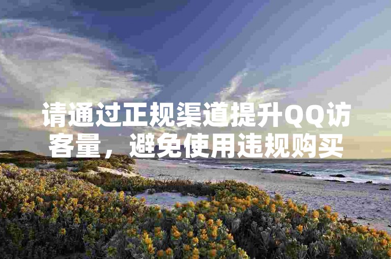 请通过正规渠道提升QQ访客量，避免使用违规购买平台。