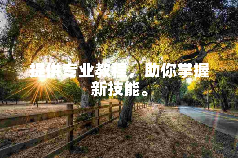 提供专业教程，助你掌握新技能。