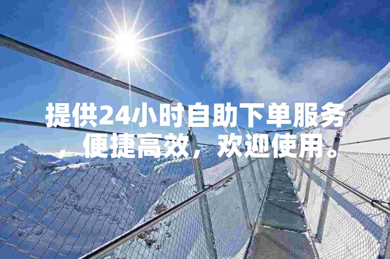 提供24小时自助下单服务，便捷高效，欢迎使用。