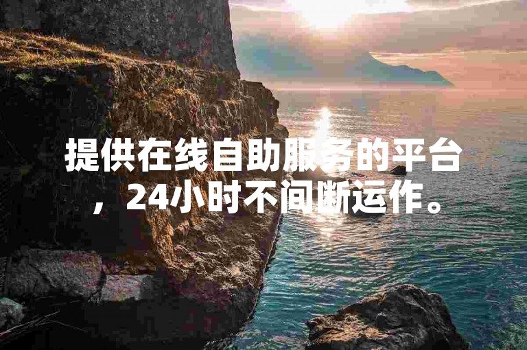提供在线自助服务的平台，24小时不间断运作。