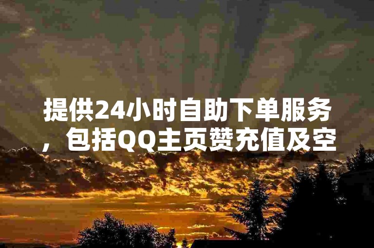 提供24小时自助下单服务，包括QQ主页赞充值及空间转发说说。