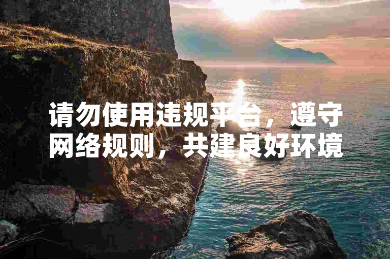 请勿使用违规平台，遵守网络规则，共建良好环境。