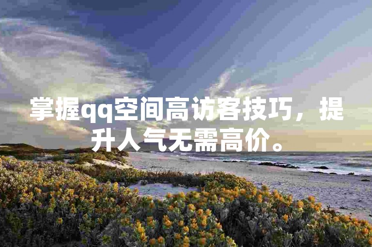 掌握qq空间高访客技巧，提升人气无需高价。