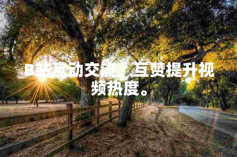 B站互动交流，互赞提升视频热度。