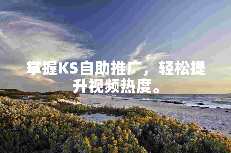 掌握KS自助推广，轻松提升视频热度。